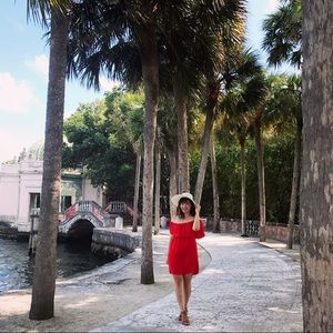 Forever 21 Flounce Off the Shoulder Dress - Small